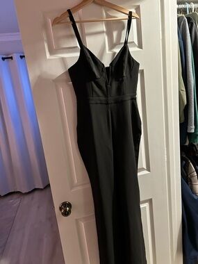 Lovers + Friends Black Strapless Jumpsuit